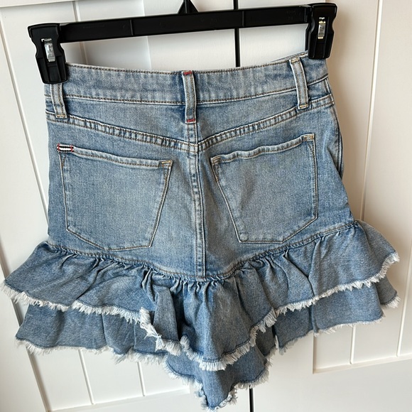 Alice + Olivia high low denim ruffle skirt - Picture 3 of 3
